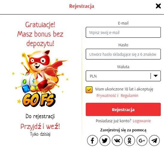 Rejestracja w super cat kasynie