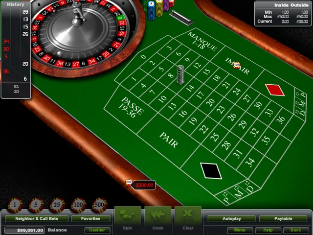 plansza ruletki francuskiej